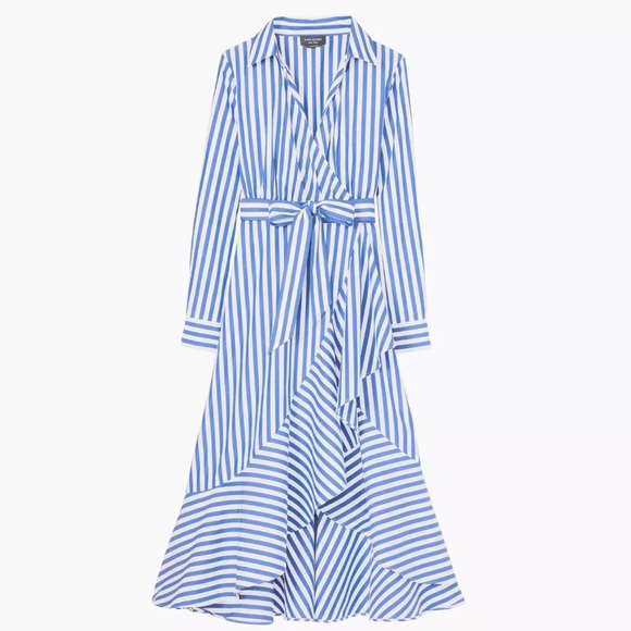 Kate Spade Julie Stripe Wrap Dress - Picture 4 of 8